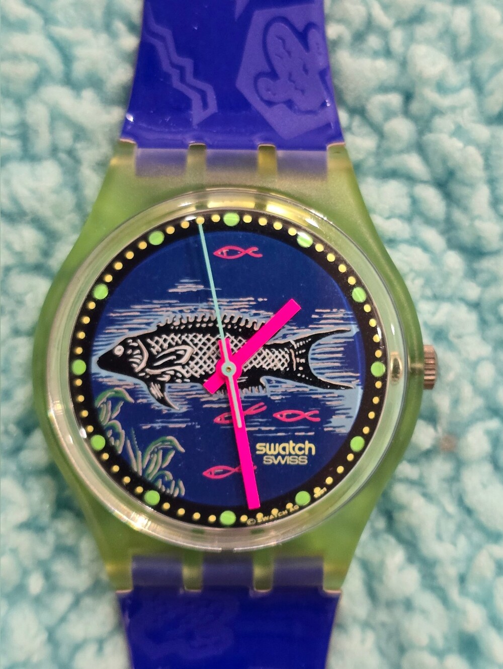 NWT SWATCH 1992 Frische Fische GG116 New Battery